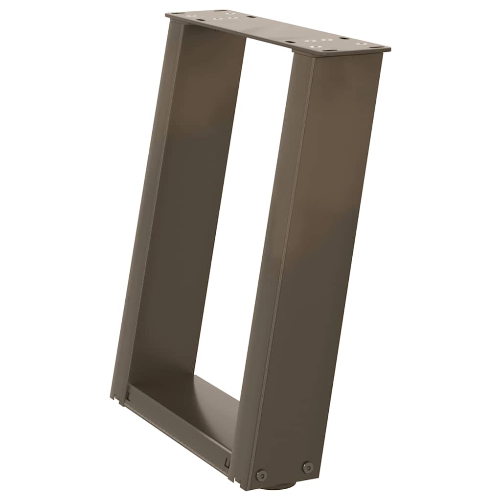 Gambe Tavolino Caffè a U 2 pz 28x(42-43) cm Acciaio - homemem39