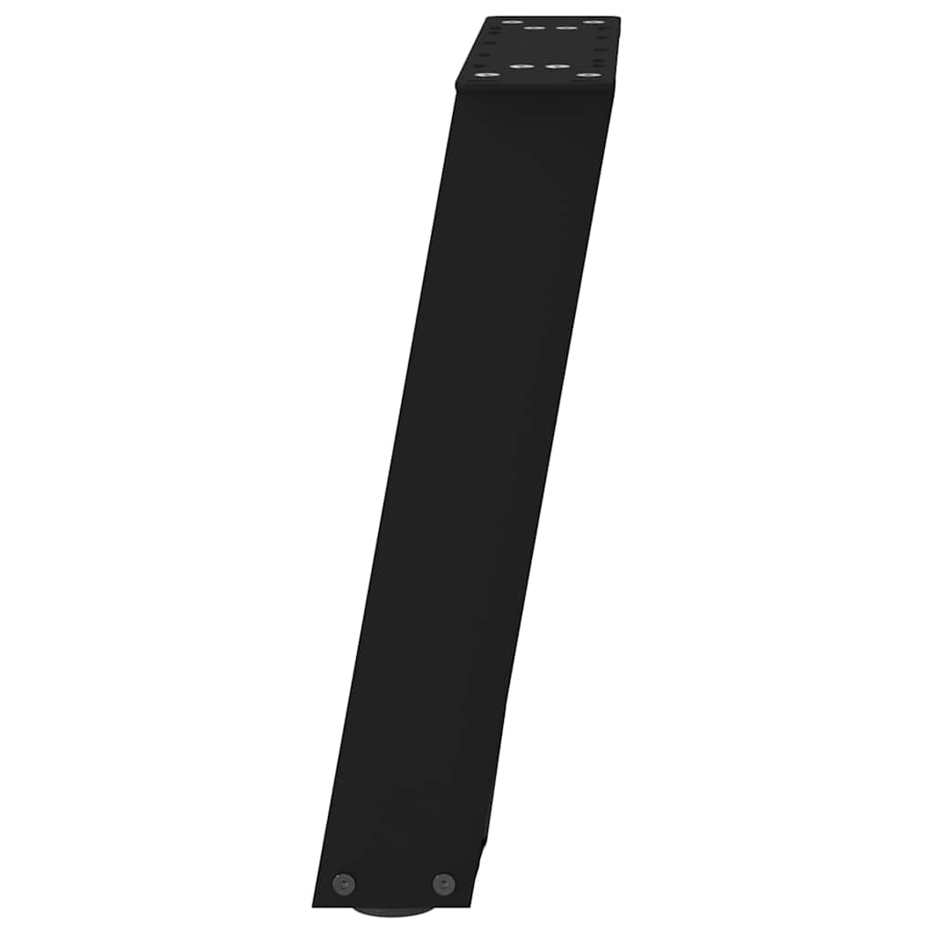Gambe Tavolino Caffè a U 2 pz Nero 38x(42-43)cm Acciaio - homemem39