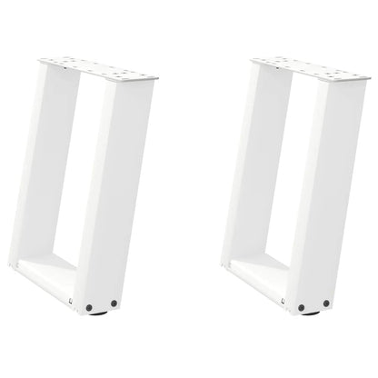 Gambe per Tavolino da Caffè forma U 2 pz Bianche 38x(42-43) cm