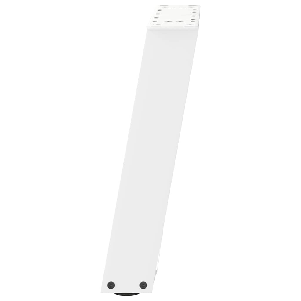 Gambe Tavolino Caffè a U 2 pz Bianco 38x(42-43) cm Acciaio - homemem39