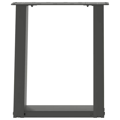 Gambe per Tavolino da Caffè forma U 2 pz Antracite 38x(42-43)cm