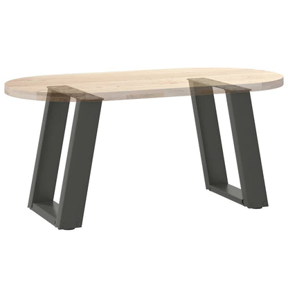 Gambe per Tavolino da Caffè forma U 2 pz Antracite 38x(42-43)cm