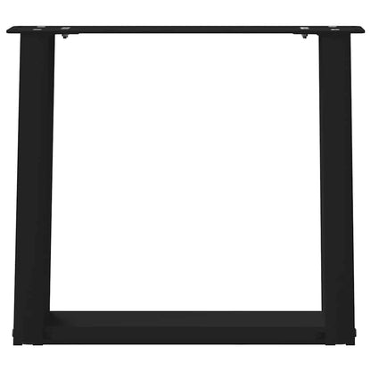 Gambe per Tavolino da Caffè a Forma di U 2 pz Nere 50x(42-43)cm