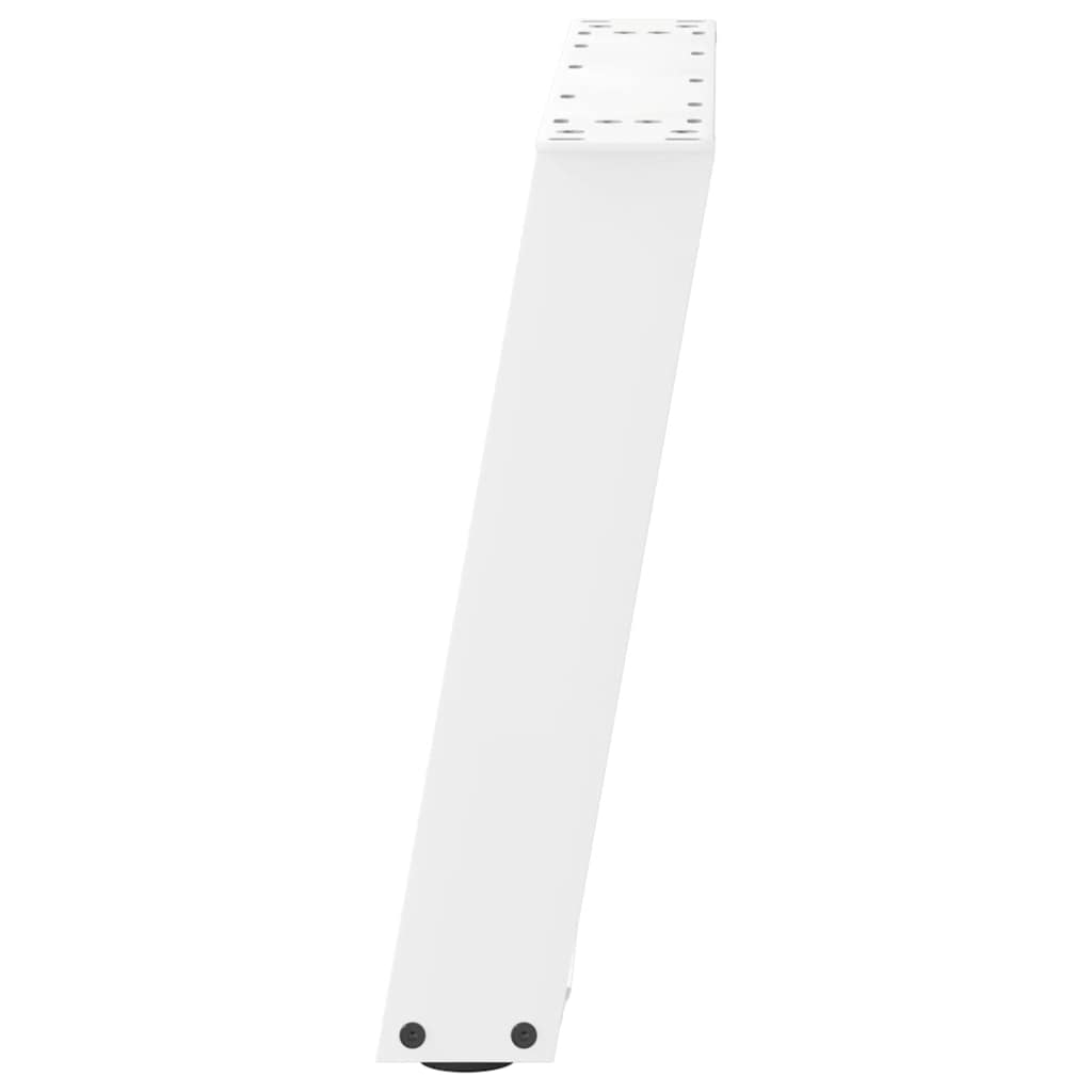 Gambe Tavolino Caffè a U 2 pz Bianco 50x(42-43) cm Acciaio - homemem39