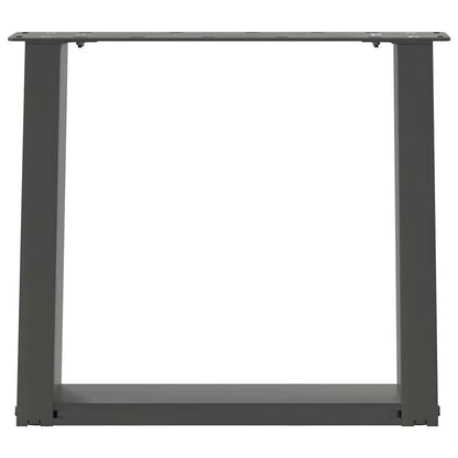 Gambe Tavolino Caffè a U 2 pz Antracite 50x(42-43) cm Acciaio - homemem39