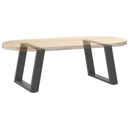 Gambe per Tavolino da Caffè forma U 2 pz Antracite 50x(42-43)cm
