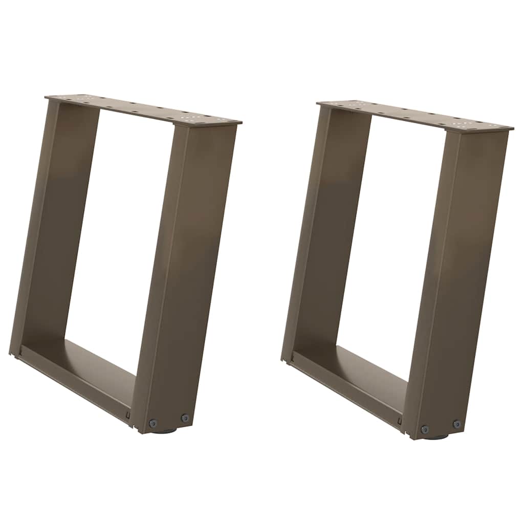 Gambe Tavolino Caffè a U 2 pz 50x(42-43) cm Acciaio - homemem39