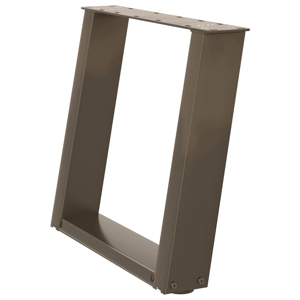 Gambe Tavolino Caffè a U 2 pz 50x(42-43) cm Acciaio - homemem39
