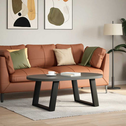 Gambe Tavolino Caffè a U 2 pz Nero 60x(42-43)cm Acciaio - homemem39
