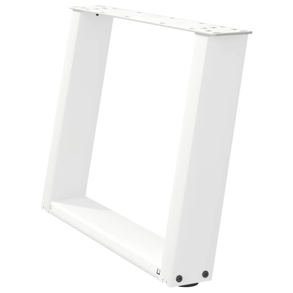 Gambe Tavolino Caffè a U 2 pz Bianco 60x(42-43) cm Acciaio - homemem39