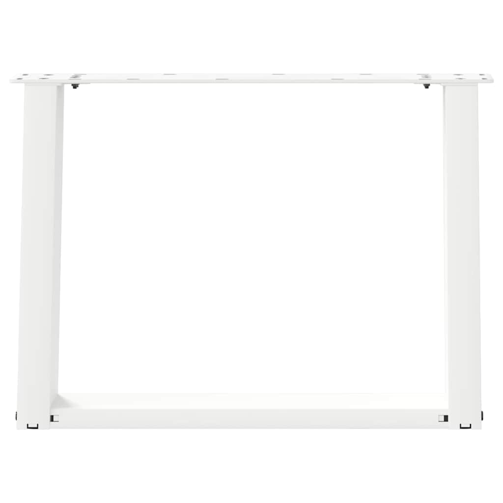 Gambe Tavolino Caffè a U 2 pz Bianco 60x(42-43) cm Acciaio - homemem39
