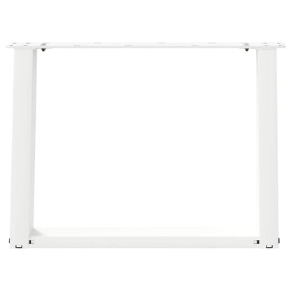 Gambe Tavolino Caffè a U 2 pz Bianco 60x(42-43) cm Acciaio - homemem39