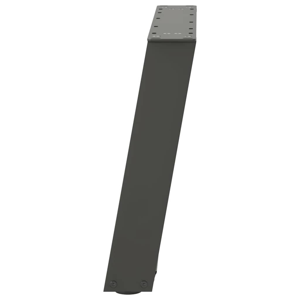 Gambe per Tavolino da Caffè forma U 2 pz Antracite 60x(42-43)cm