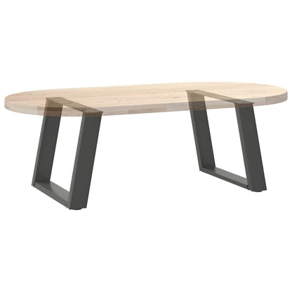Gambe Tavolino Caffè a U 2 pz Antracite 60x(42-43) cm Acciaio - homemem39