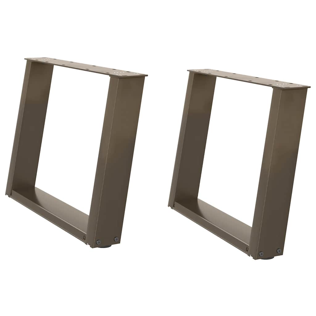 Gambe Tavolino Caffè a U 2 pz 60x(42-43) cm Acciaio - homemem39
