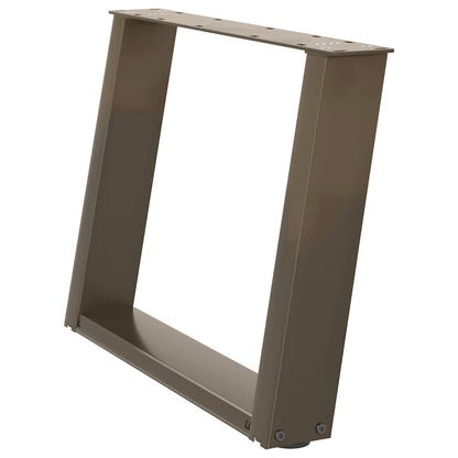 Gambe Tavolino Caffè a U 2 pz 60x(42-43) cm Acciaio - homemem39