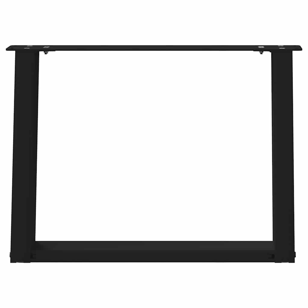Gambe Tavolino Caffè a U 2 pz Nero 70x(42-43)cm Acciaio - homemem39