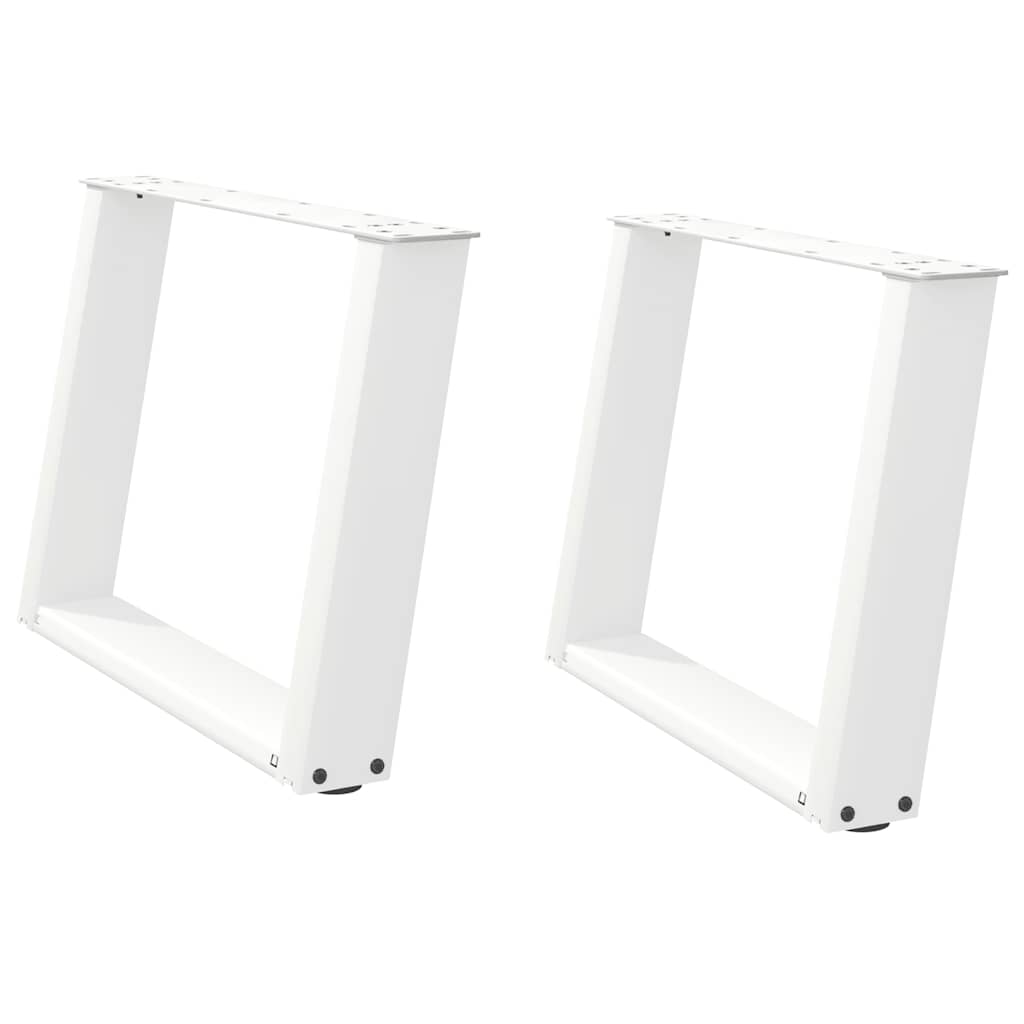 Gambe per Tavolino da Caffè forma U 2 pz Bianche 70x(42-43) cm