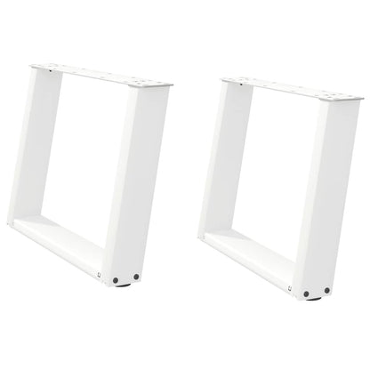 Gambe per Tavolino da Caffè forma U 2 pz Bianche 70x(42-43) cm