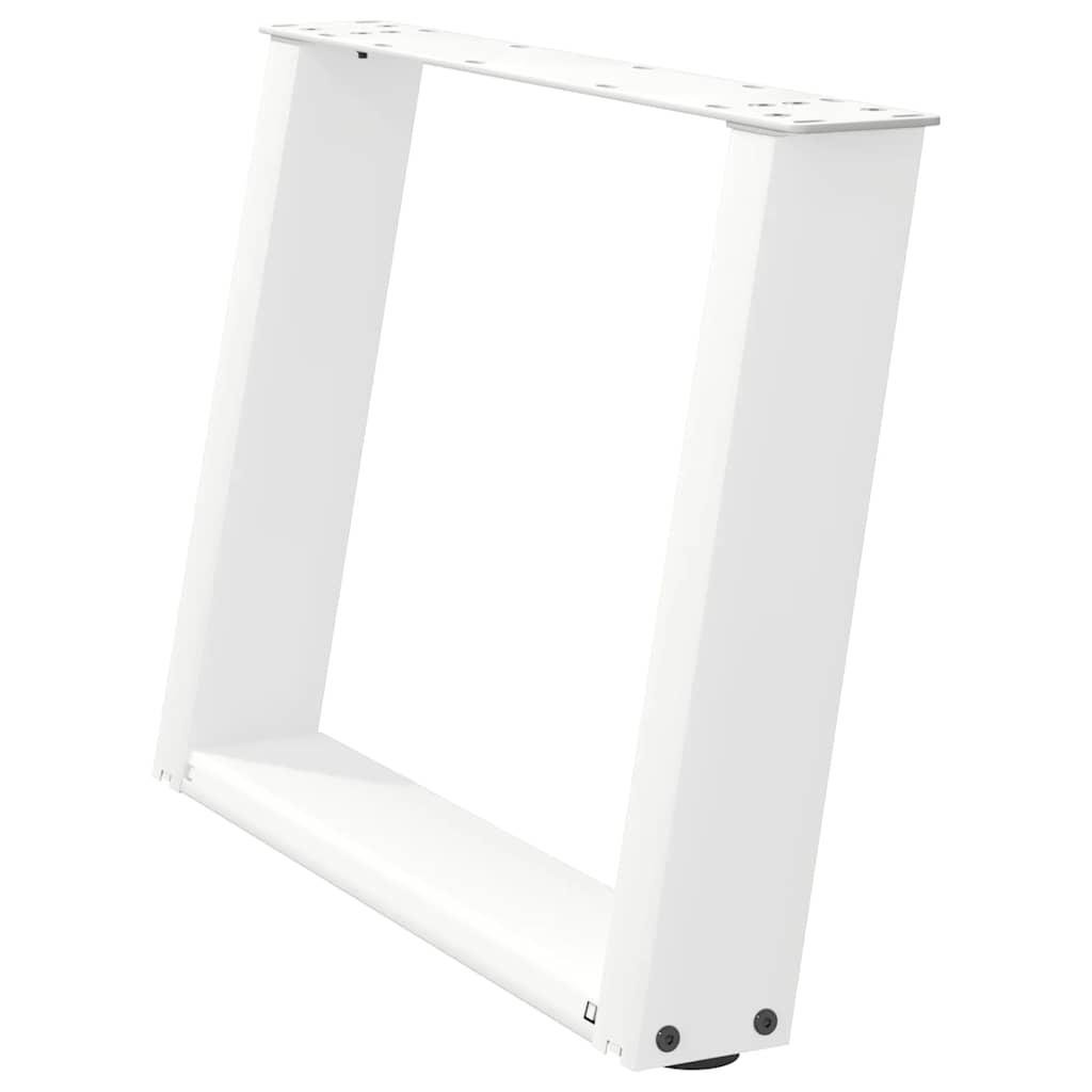 Gambe Tavolino Caffè a U 2 pz Bianco 70x(42-43) cm Acciaio - homemem39