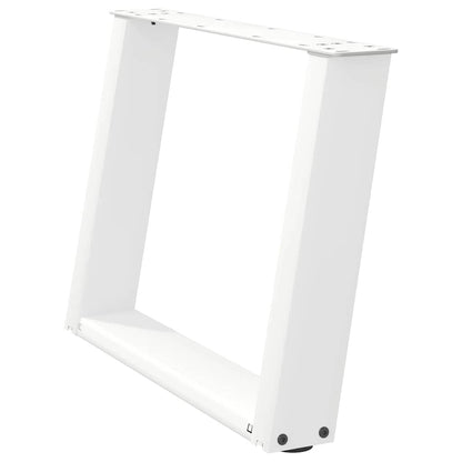 Gambe Tavolino Caffè a U 2 pz Bianco 70x(42-43) cm Acciaio - homemem39