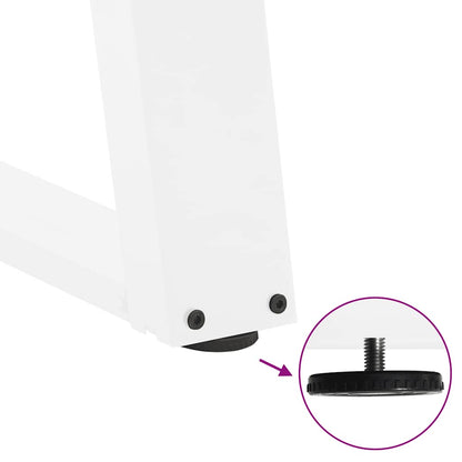 Gambe per Tavolino da Caffè forma U 2 pz Bianche 70x(42-43) cm