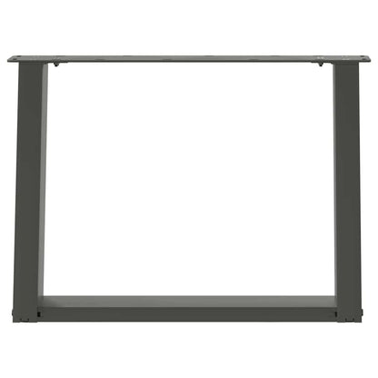 Gambe per Tavolino da Caffè forma U 2 pz Antracite 70x(42-43)cm