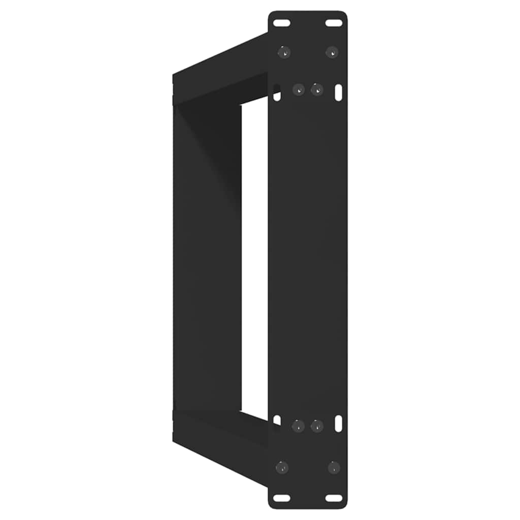 Gambe Tavolo Consolle a U 2 pz Nero 28x(72-73) cm Acciaio - homemem39