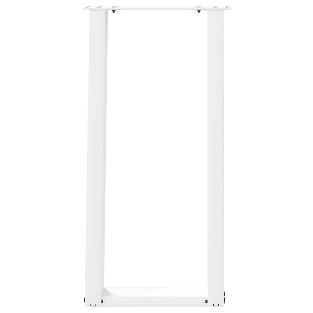 Gambe Tavolo Consolle a U 2 pz Bianco 28x(72-73) cm Acciaio - homemem39