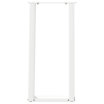 Gambe Tavolo Consolle a U 2 pz Bianco 28x(72-73) cm Acciaio - homemem39