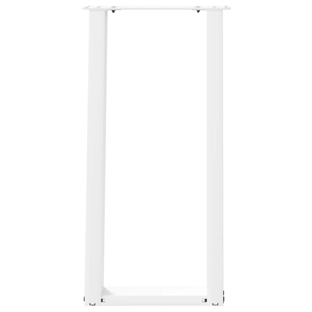 Gambe per tavolo consolle forma U 2 pz bianche 28x(72-73) cm