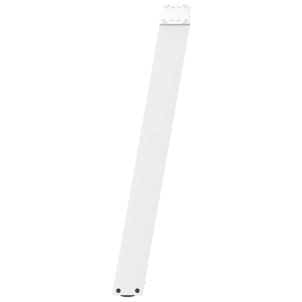 Gambe Tavolo Consolle a U 2 pz Bianco 28x(72-73) cm Acciaio - homemem39