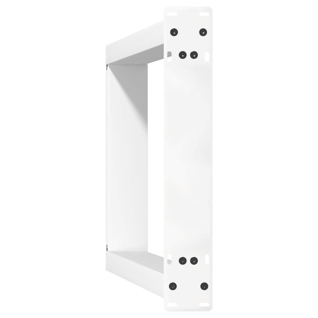Gambe Tavolo Consolle a U 2 pz Bianco 28x(72-73) cm Acciaio - homemem39