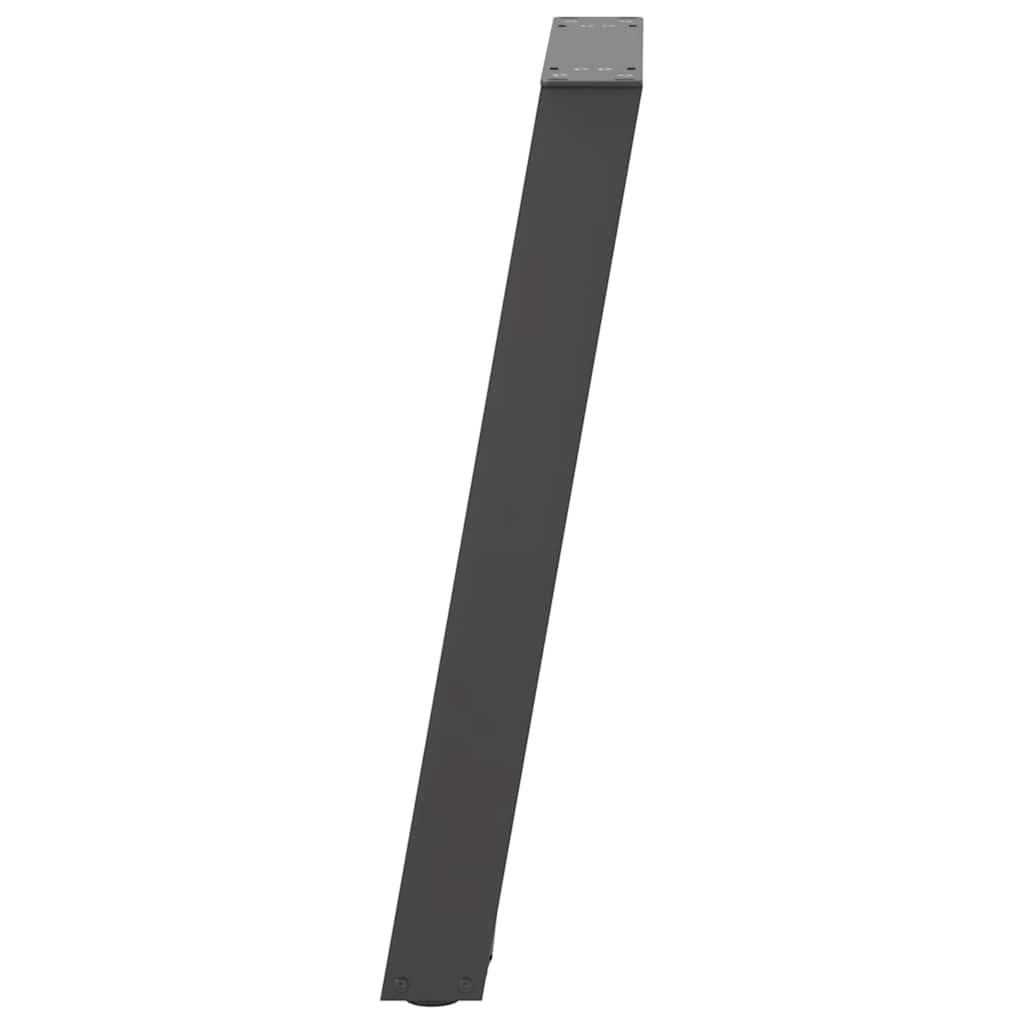 Gambe per tavolo consolle forma U 2 pz Antracite 28x(72-73) cm