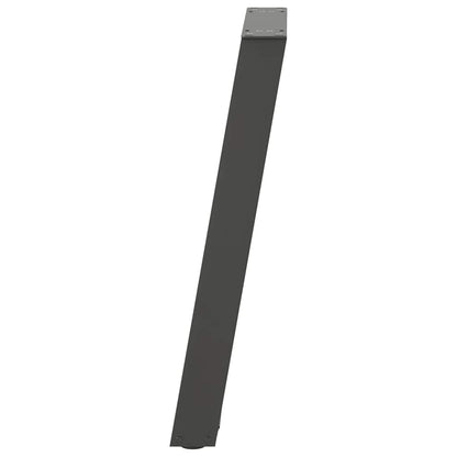 Gambe per tavolo consolle forma U 2 pz Antracite 28x(72-73) cm