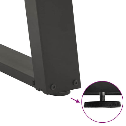 Gambe per tavolo consolle a forma di U 2 pz Antracite 28x(72-73) cm Acciaio