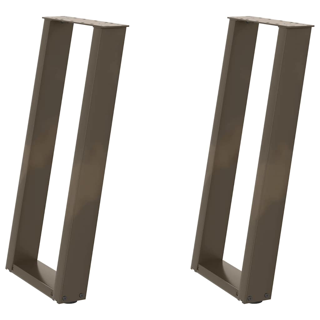 Gambe Tavolo Consolle a U 2 pz 38x(72-73) cm Acciaio - homemem39