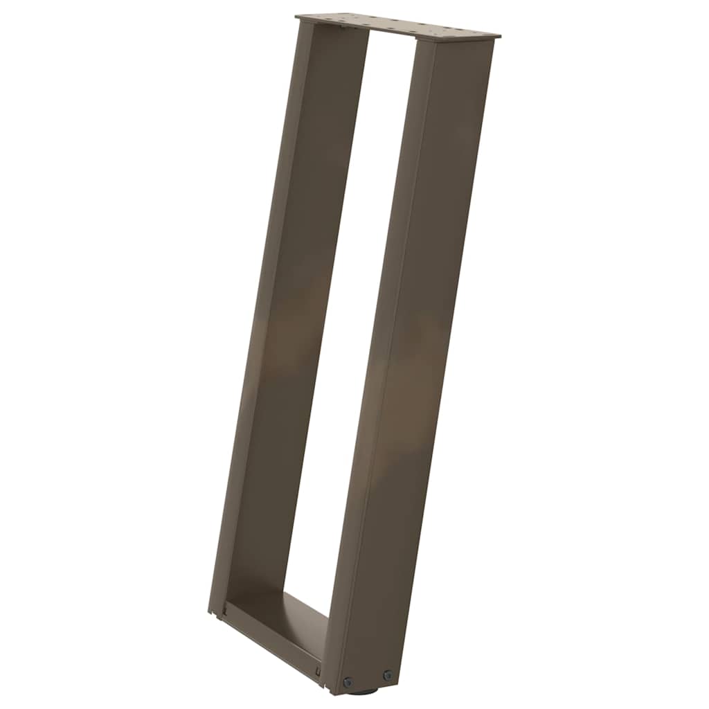 Gambe Tavolo Consolle a U 2 pz 38x(72-73) cm Acciaio - homemem39