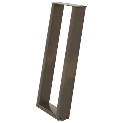 Gambe Tavolo Consolle a U 2 pz 38x(72-73) cm Acciaio - homemem39