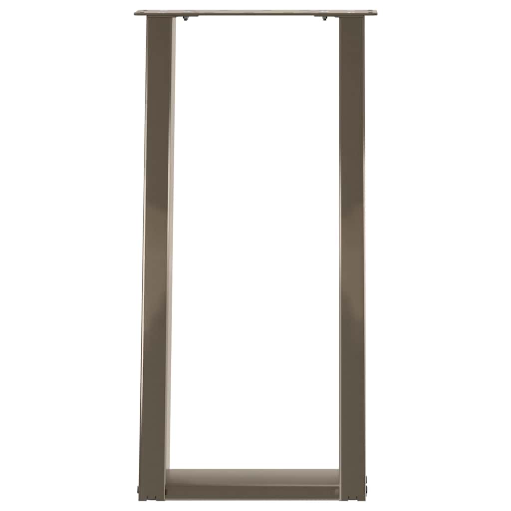 Gambe per tavolo consolle forma U 2 pz naturale 38x(72-73) cm