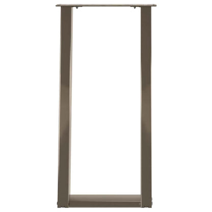 Gambe per tavolo consolle forma U 2 pz naturale 38x(72-73) cm