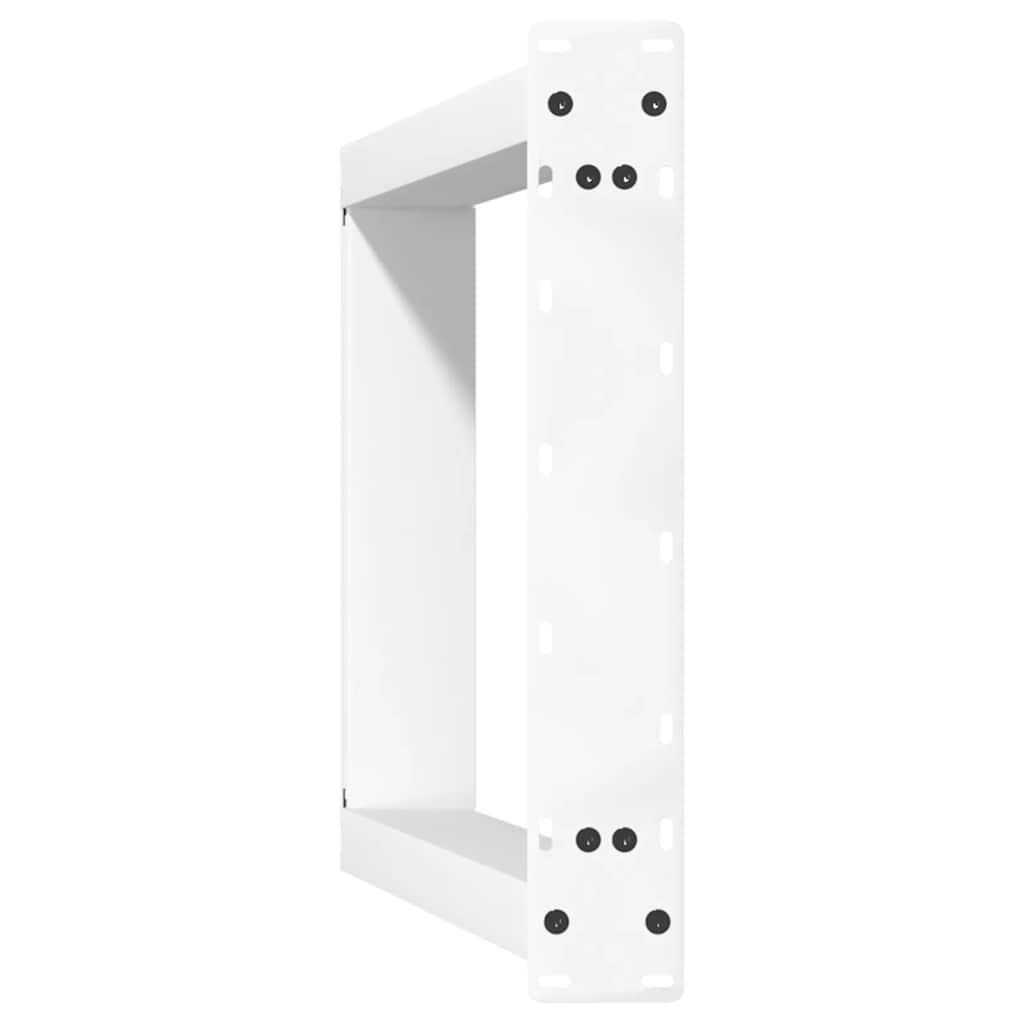 Gambe Tavolo Pranzo a U 2 pz Bianco 50x(72-73)cm Acciaio - homemem39