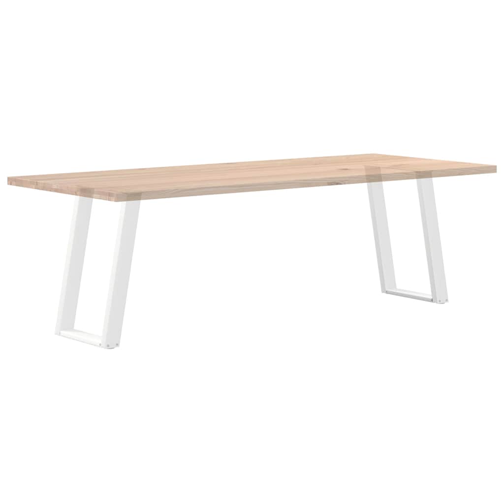 Gambe per tavolo da pranzo forma U 2 pz bianche 50x(72-73) cm