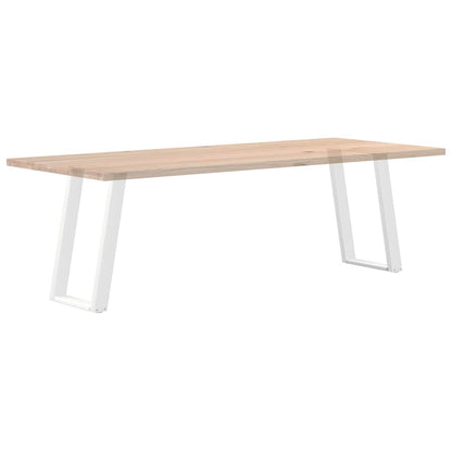 Gambe per tavolo da pranzo forma U 2 pz bianche 50x(72-73) cm