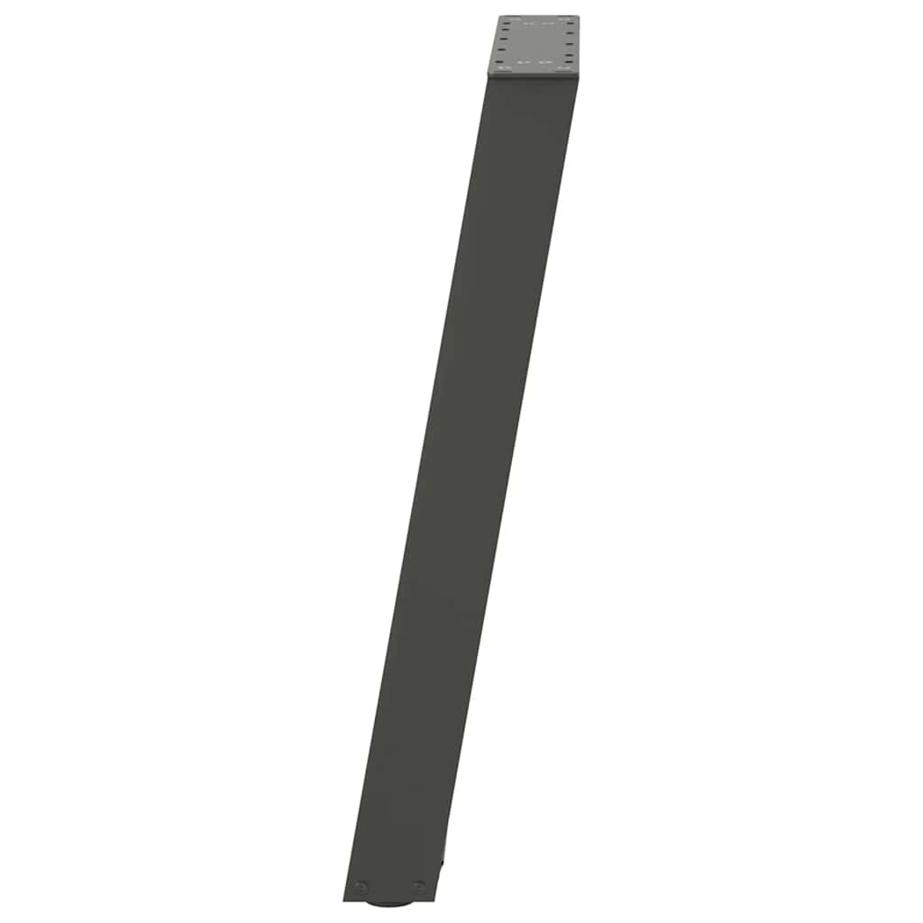Gambe Tavolo Pranzo a U 2 pz Antracite 50x(72-73) cm Acciaio - homemem39
