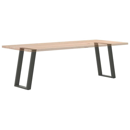 Gambe per tavolo da pranzo forma U 2 pz Antracite 50x(72-73) cm