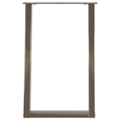 Gambe Tavolo Pranzo a U 2 pz 50x(72-73) cm Acciaio - homemem39