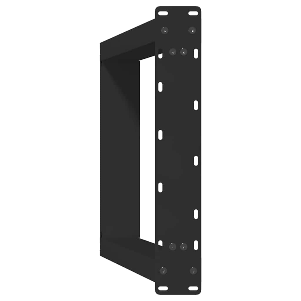 Gambe per tavolo da pranzo a forma di U 2 pz nere 60x(72-73) cm