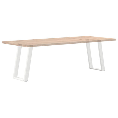 Gambe Tavolo Pranzo a U 2 pz Bianco 60x(72-73) cm Acciaio - homemem39