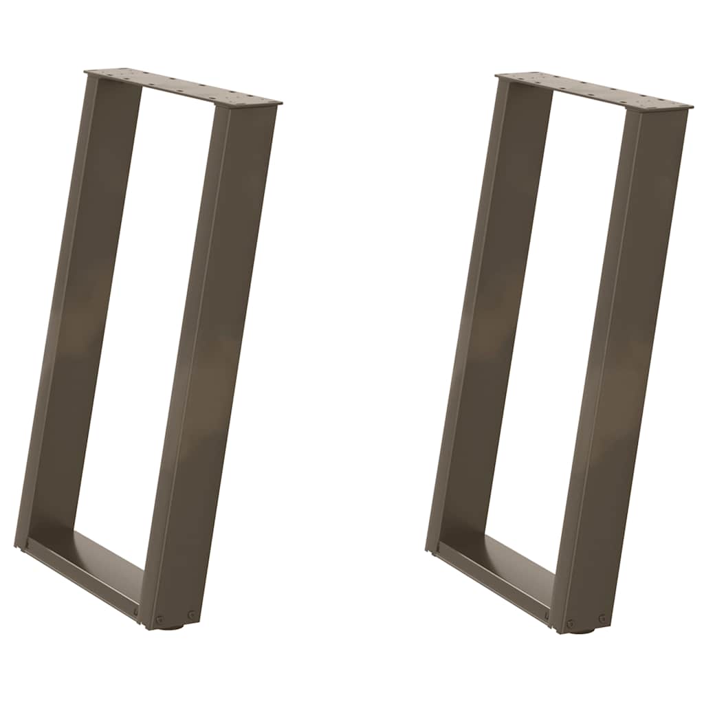 Gambe Tavolo Pranzo a U 2 pz 60x(72-73) cm Acciaio - homemem39